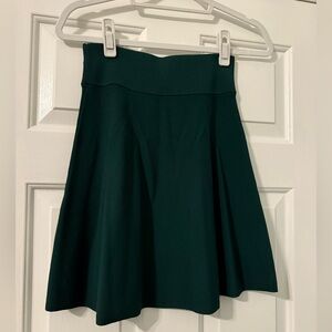J Crew Green Stretch Knit Mini Skirt